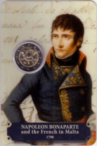 Монета 2 евро. 2023 год, Мальта. 225-я годовщина вторжения французов на Мальту. Монета 2 евро. 2023 год, Мальта. 225-я годовщина вторжения французов на Мальту.