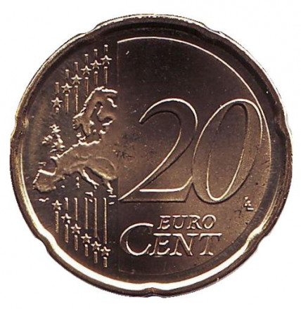 Монета 20 центов. 2019 год, Испания.