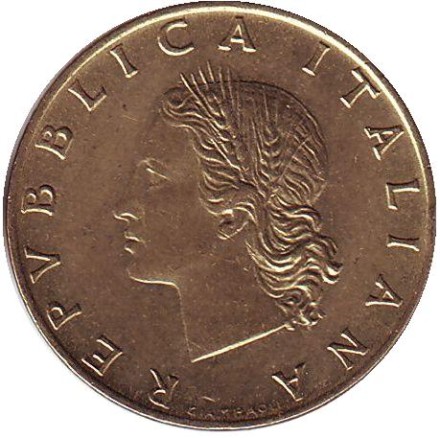 Монета 20 лир. 1969 год, Италия. Дубовая ветвь. Монета 20 лир. 1969 год, Италия. Дубовая ветвь.