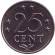 Монета 25 центов, 1978 год, Нидерландские Антильские острова.