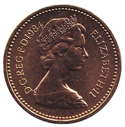 Монета 1 фунт. 1984 год, Великобритания. Чертополох. BU. Монета 1 фунт. 1984 год, Великобритания. Чертополох. BU.