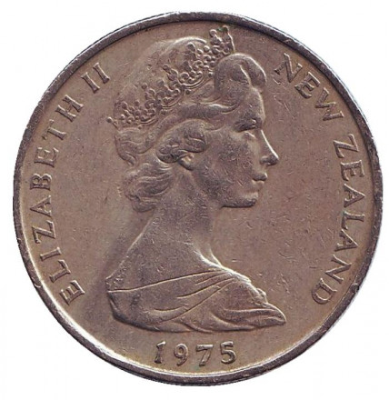 Монета 50 центов. 1975 год, Новая Зеландия. Парусник "Endeavour". Монета 50 центов. 1975 год, Новая Зеландия. Парусник "Endeavour".