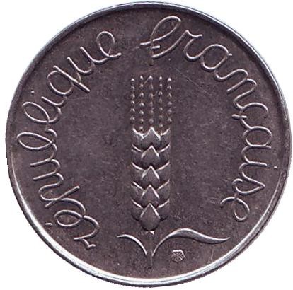 Монета 5 сантимов. 1964 год, Франция.