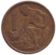 Монета 1 крона. 1979 год, Чехословакия.
