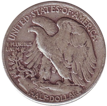 Монета 50 центов. 1941 год (P), США. Шагающая свобода. Монета 50 центов. 1941 год (P), США. Шагающая свобода.