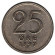 Монета 25 эре. 1947 год, Швеция. (Толстая "7") Монета 25 эре. 1947 год, Швеция. (Толстая "7")