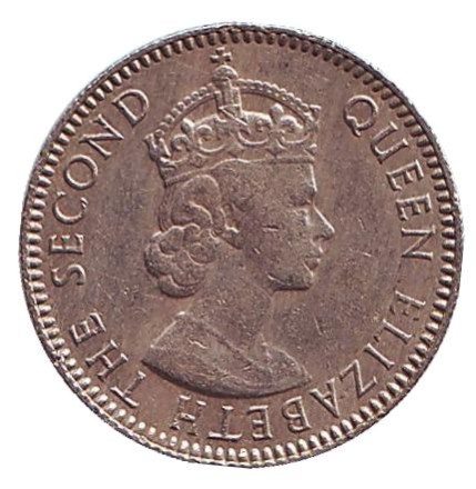 Монета 1/4 рупии. 1970 год, Маврикий. Монета 1/4 рупии. 1970 год, Маврикий.