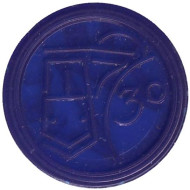 Памятный жетон. Азербайджан. 30 лет Бакинскому метро. 1997-2000 гг. (Синий). Состояние - VF.