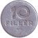 Монета 10 филлеров. 1972 год, Венгрия.