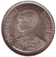 Монета 1 бат. 1957 год, Таиланд. Рама IX. Монета 1 бат. 1957 год, Таиланд. Рама IX.