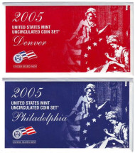 Годовой набор разменных монет США 2005 года (монетные дворы D и P). Годовой набор разменных монет США 2005 года (монетные дворы D и P).