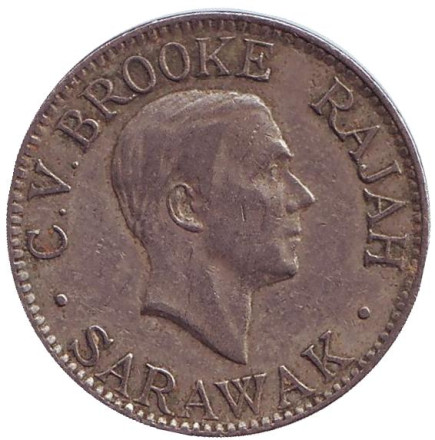 Монета 10 центов. 1934 год, Саравак. Монета 10 центов. 1934 год, Саравак.