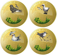 Птицы. Набор монет Острова Святой Елены. (4 шт.), 25 пенсов, 2013 год. Птицы. Набор монет Острова Святой Елены. (4 шт.), 25 пенсов, 2013 год.