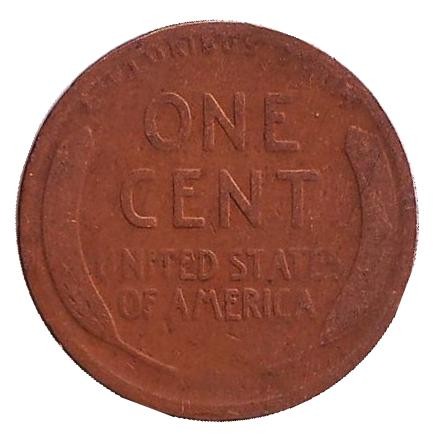 Монета 1 цент. 1919 год (D), США. Линкольн. Монета 1 цент. 1919 год (D), США. Линкольн.