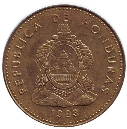 Монета 10 сентаво. 1993 год, Гондурас. (Латунь) Монета 10 сентаво. 1993 год, Гондурас. (Латунь)