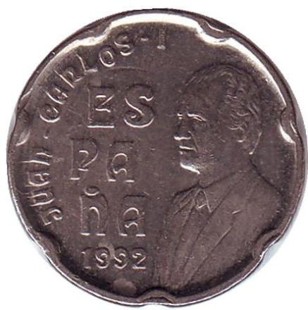 Монета 50 песет. 1992 год, Испания. XXV летние Олимпийские Игры. Барселона 1992. Король Хуан Карлос I.