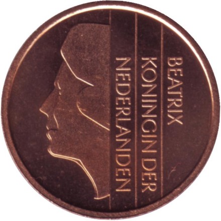 Монета 5 центов. 1992 год, Нидерланды. BU. Монета 5 центов. 1992 год, Нидерланды. BU.