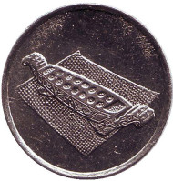 Монета 10 сен. 2011 год, Малайзия. Манкала. Монета 10 сен. 2011 год, Малайзия. Манкала.