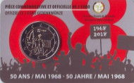 Монета 2 евро. 2018 год, Бельгия. 50 лет студенческим волнениям 1968 года. Монета 2 евро. 2018 год, Бельгия. 50 лет студенческим волнениям 1968 года.