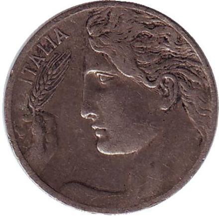 Монета 20 чентезимо. 1911 год, Италия.