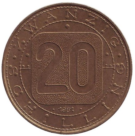 Монета 20 шиллингов. 1981 год, Австрия. Девять провинций Австрии. Монета 20 шиллингов. 1981 год, Австрия. Девять провинций Австрии.