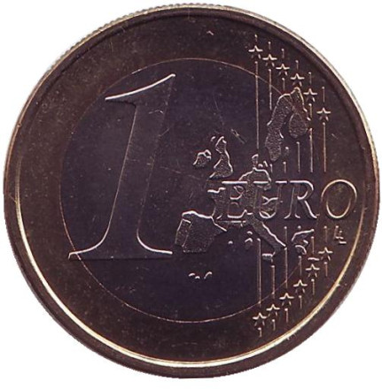 Монета 1 евро. 2003 год (G), Германия. Монета 1 евро. 2003 год (G), Германия.