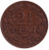 Монета 2,5 цента. 1918 год, Нидерланды.