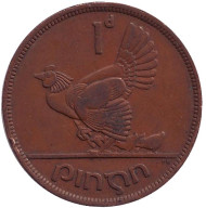 Монета 1 пенни. 1942 год, Ирландия. Птица. Ирландская арфа. Монета 1 пенни. 1942 год, Ирландия. Птица. Ирландская арфа.