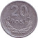 Монета 20 грошей. 1977 год, Польша.