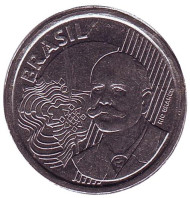 Монета 50 сентаво. 2009 год, Бразилия. Хосе Паранхос. Монета 50 сентаво. 2009 год, Бразилия. Хосе Паранхос.