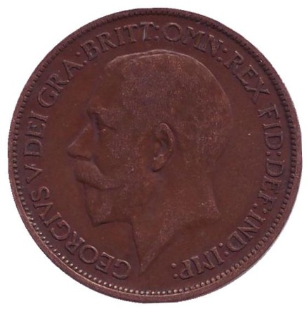 Монета 1/2 пенни. 1914 год, Великобритания. Монета 1/2 пенни. 1914 год, Великобритания.