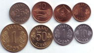 Набор монет Исландии (8 шт.). 1958-1981 гг., Исландия. Набор монет Исландии (8 шт.). 1958-1981 гг., Исландия.