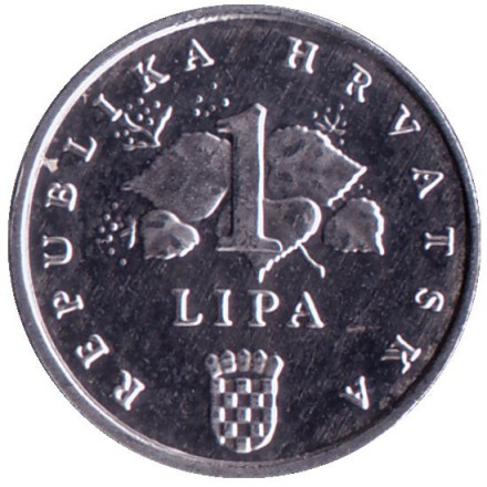 Монета 1 липа. 2022 год, Хорватия. Початок кукурузы. Монета 1 липа. 2022 год, Хорватия. Початок кукурузы.