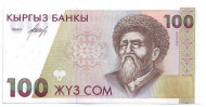 Банкнота 100 сомов. 1994 год, Кыргызстан. Токтогул.