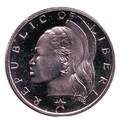 Монета 10 центов. 1969 год, Либерия. Proof. Монета 10 центов. 1969 год, Либерия. Proof.