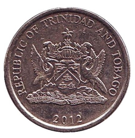 Монета 25 центов. 2012 год, Тринидад и Тобаго. Чакония.