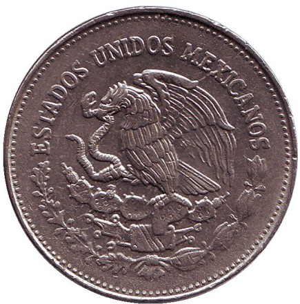 Монета 200 песо. 1985 год, Мексика. 175 лет Независимости. Монета 200 песо. 1985 год, Мексика. 175 лет Независимости.