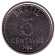 Монета 5 сентаво. 1986 год, Бразилия.