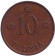 Монета 10 пенни. 1934 год, Финляндия.