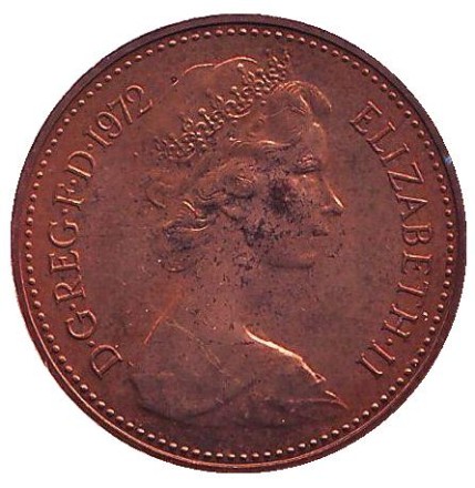 Монета 1 пенни. 1972 год, Великобритания. Proof. Монета 1 пенни. 1972 год, Великобритания. Proof.