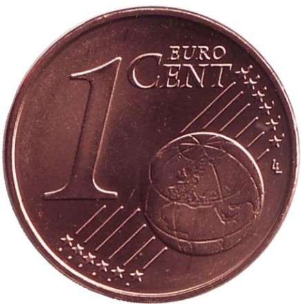 Монета 1 цент. 2008 год, Австрия. Монета 1 цент. 2008 год, Австрия.