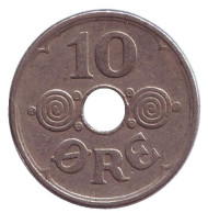 Монета 10 эре. 1940 год, Дания. Монета 10 эре. 1940 год, Дания.