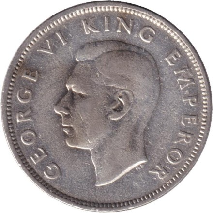 Монета 1 флорин. 1941 год, Новая Зеландия. Киви (птица). Монета 1 флорин. 1941 год, Новая Зеландия. Киви (птица).