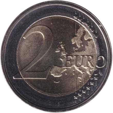 Монета 2 евро. 2025 год (A), Германия. Сааршляйфе. Саар. Монета 2 евро. 2025 год (A), Германия. Сааршляйфе. Саар.