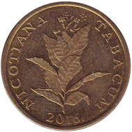 Монета 10 лип. 2016 год, Хорватия. Табак.