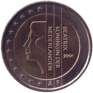 Монета 2 евро. 2006 год, Нидерланды. Монета 2 евро. 2006 год, Нидерланды.