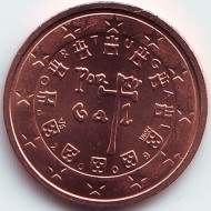 Монета 2 цента, 2009 год, Португалия. Монета 2 цента, 2009 год, Португалия.
