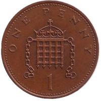 1 пенни. 1985 год, Великобритания.