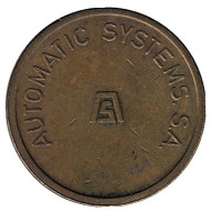 Automatic Systems. S.A. Жетон производителя автоматических турникетов, Бельгия. (жёлтый металл)