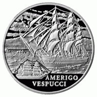Монета 1 рубль. 2010 год, Беларусь. Парусник "Америго Веспуччи" (Amerigo Vespucci). Монета 1 рубль. 2010 год, Беларусь. Парусник "Америго Веспуччи" (Amerigo Vespucci).